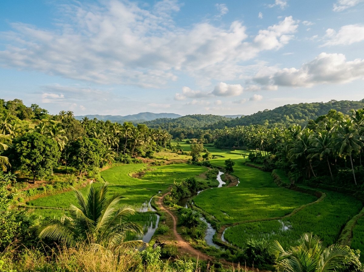 AI-generated illustration of the landscape near Calangute (not a photo of The Snooker House)